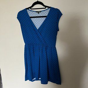 blue polka dot dress
